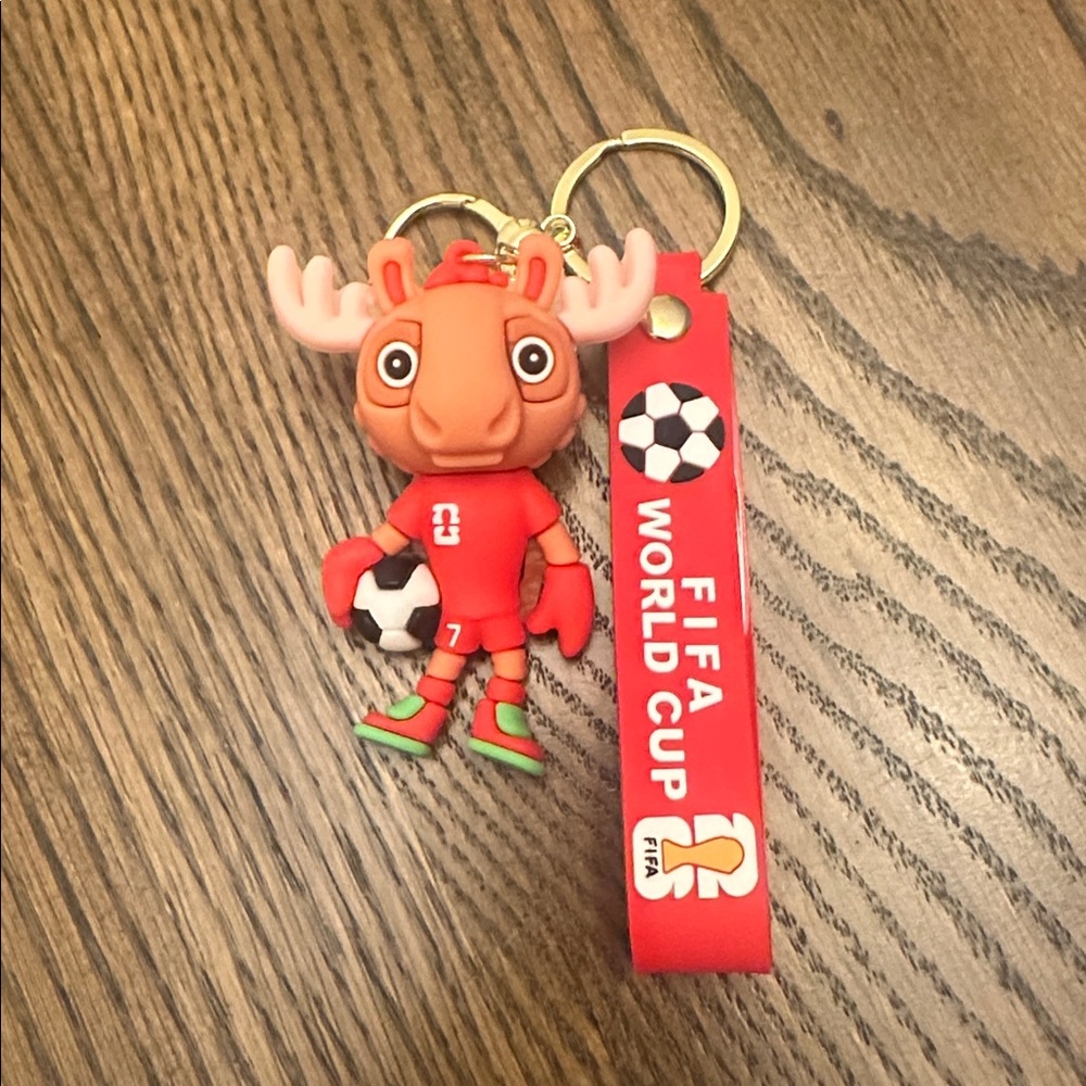 FIFA World Cup Maple the Moose (Canada) Mascot keychain